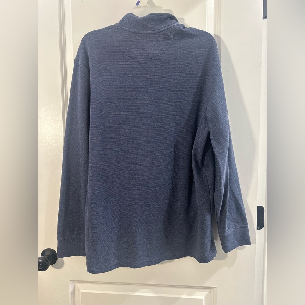 Vineyard Vines Saltwater Stripe Quarter Zip Pullover Navy Size XL - Picture 3 of 4
